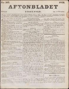 Aftonbladet Lördagen den 29 December 1832
