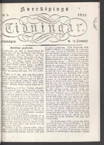 Norrköpings Tidningar Onsdagen den 19 Januari 1831