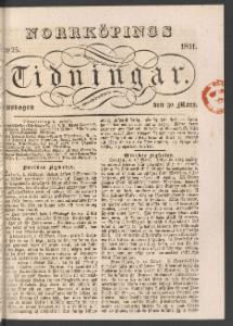 Norrköpings Tidningar Onsdagen den 30 Mars 1831