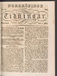 Norrköpings Tidningar Lördagen den 21 Maj 1831