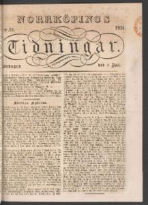 Norrköpings Tidningar Juli 1831