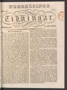 Norrköpings Tidningar Onsdagen den 9 November 1831