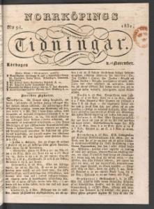 Norrköpings Tidningar Lördagen den 26 November 1831