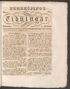 Norrköpings Tidningar Februari 1832