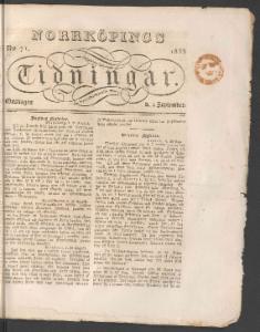 Norrköpings Tidningar September 1833