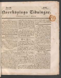 Norrköpings Tidningar Mars 1840