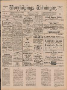 Norrköpings Tidningar Måndagen den 10 Februari 1890