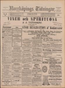 Norrköpings Tidningar Lördagen den 15 Februari 1890