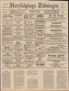 Norrköpings Tidningar April 1890