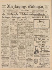 Norrköpings Tidningar Lördagen den 12 April 1890