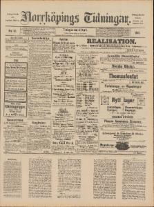 Norrköpings Tidningar Tisdagen den 15 April 1890