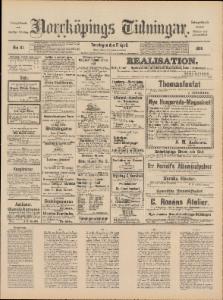 Norrköpings Tidningar Torsdagen den 17 April 1890