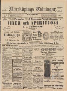 Norrköpings Tidningar Lördagen den 19 April 1890