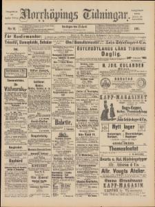 Norrköpings Tidningar Onsdagen den 23 April 1890
