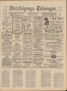 Norrköpings Tidningar Tisdagen den 17 Juni 1890