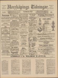 Norrköpings Tidningar Torsdagen den 30 Oktober 1890