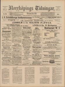 Norrköpings Tidningar Måndagen den 3 November 1890