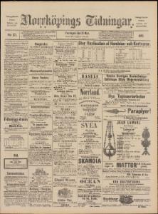 Norrköpings Tidningar Fredagen den 21 November 1890